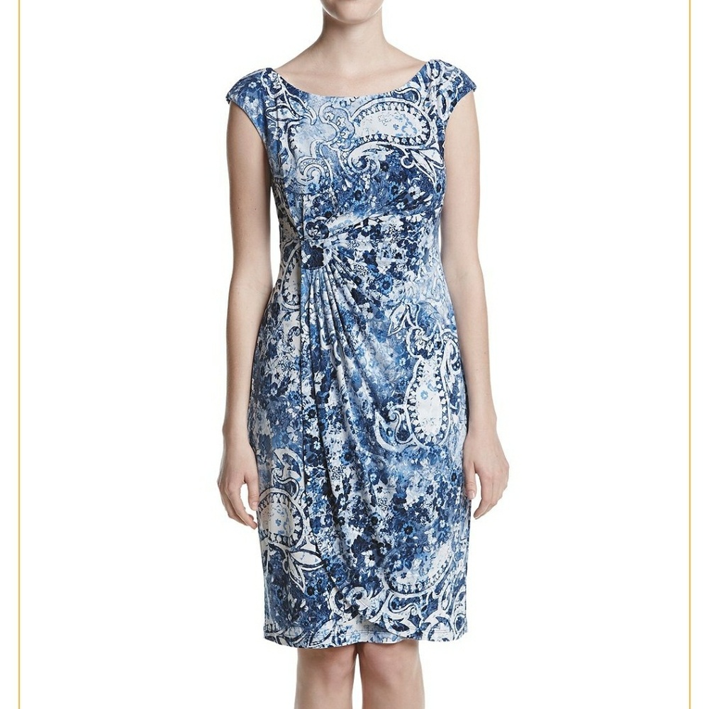 CONNECTED | Blue Paisley Dress